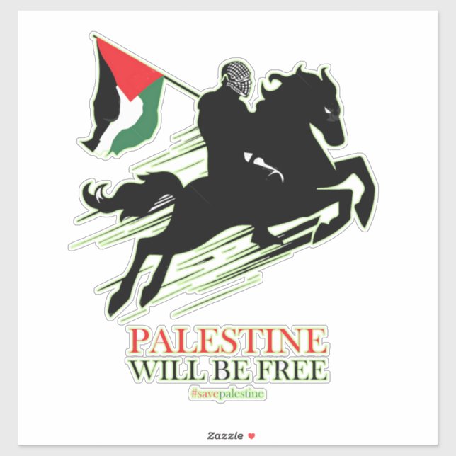 Adesivo Palheta-Carro Palestina, Decência da Bandeira Pale (Folha)