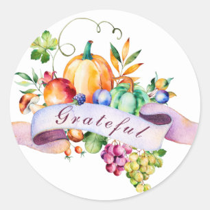 Adesivo Palheta de Ação de Graças e Fruta