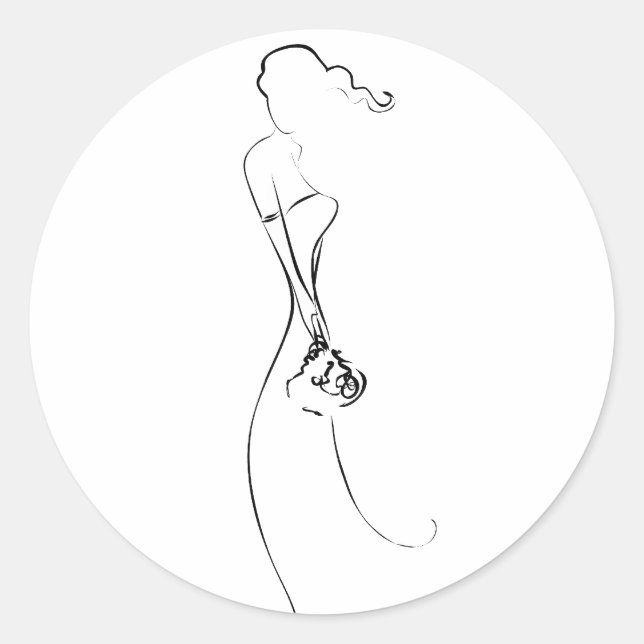 Adesivo Palhetas de Casamento de Clipartaria de Silhouette (Frente)