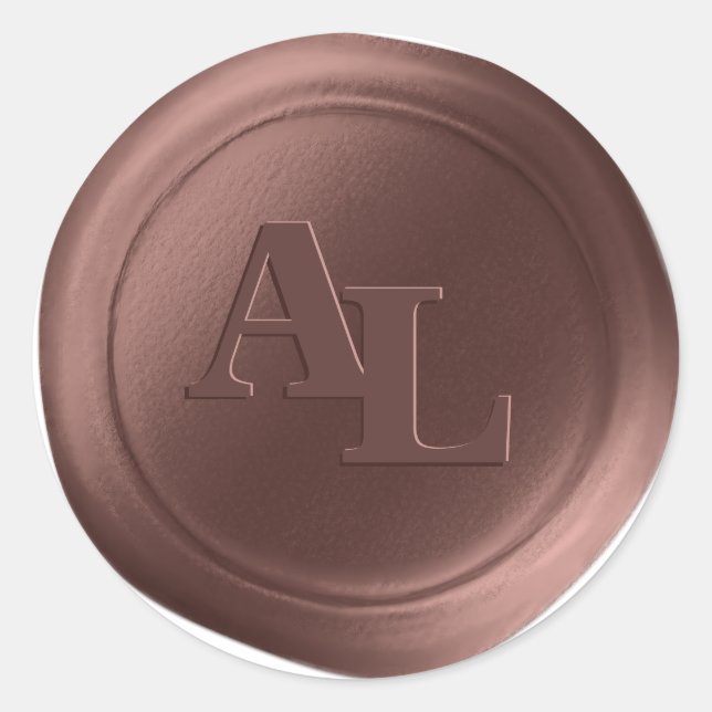 Adesivo Palhetas de Casamento de Monograma de Cera-de-Açúc (Frente)