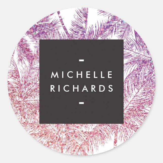 Adesivo Palhetas de cor rosa/púrpura e rosa (Frente)