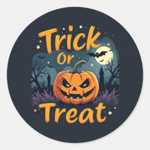 Adesivo Palhetas De Halloween "Trick Or Tratat" Jack O Lan