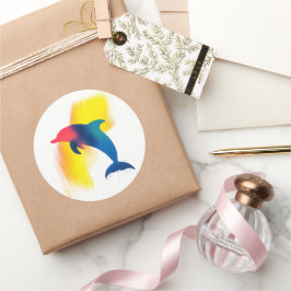 Adesivo Palhetas de palhetas de golfinho coloridas para pu