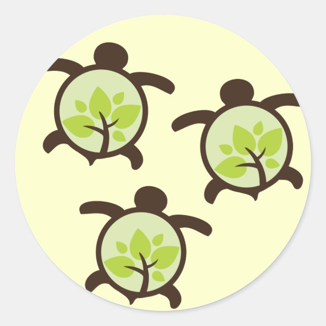 Adesivo Palhetas Orgânicas Turtle (Frente)