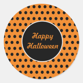 Adesivo Palhetas redondas de Bolinhas de Halloween (laranj