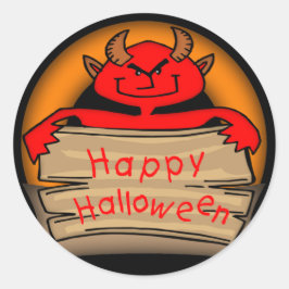 Adesivo Palhetas Redondas do Diabo das Halloween