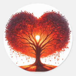 Adesivo Palitos Coloridos De Árvores Em Forma De Coração