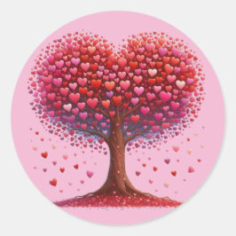 Adesivo Palitos Coloridos De Árvores Em Forma De Coração