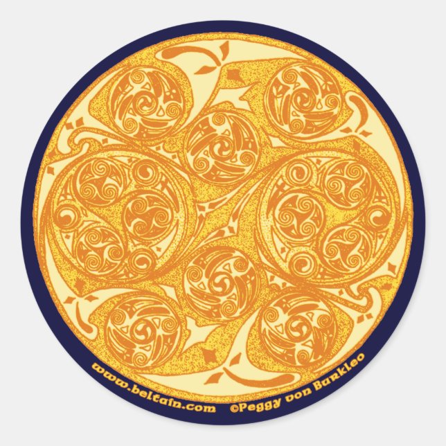 Adesivo Palitos de Arte Espiral Celta, Design de Mandala n (Frente)