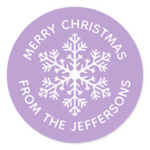 Palitos de Natal com Floco de Neve Roxo