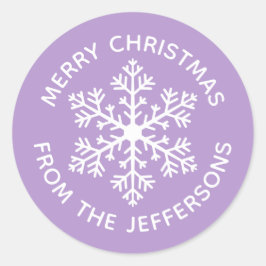Adesivo Palitos de Natal com Floco de Neve Roxo