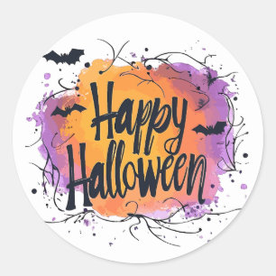 Adesivo Palitos redondos de Halloween Felizes e bonitos