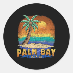 Adesivo Palm Bay Flórida Vintage angustiou Souvenir