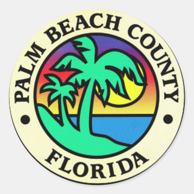 Adesivo Palm Beach County Stickers (Frente)
