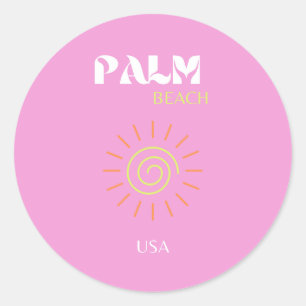 Adesivo Palm Beach, Retro Art, Preppy, Pink Art, Rosa
