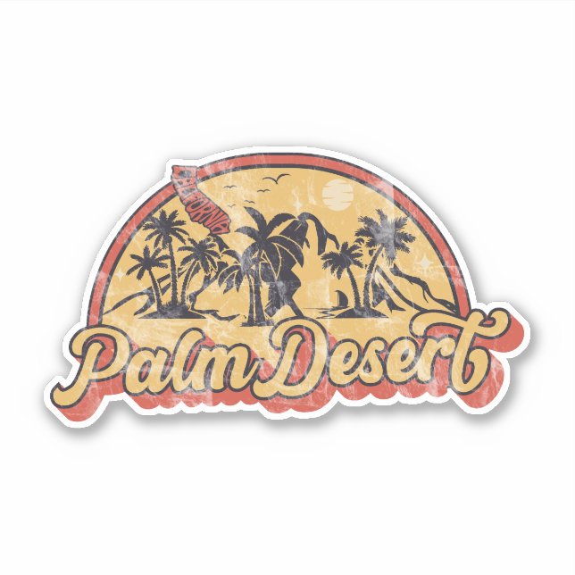 Adesivo Palm Desert, Califórnia (Frente)
