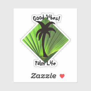 Adesivo Palm Life Good Vibes Green Palm