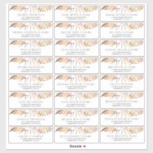 Adesivo Palm Seco Deixa Pequenos Nomes de Convidados Ender