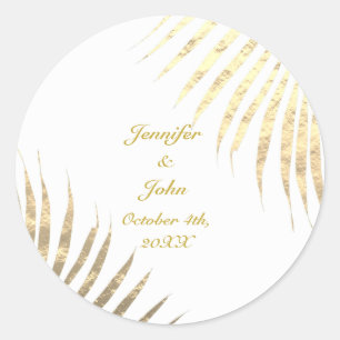 Adesivo Palm Tree Foliage Gold Foil Deixa Casamentos 2023