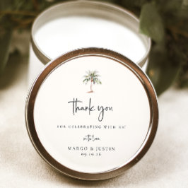 Adesivo Palm Tree Obrigado Favor De Casamento