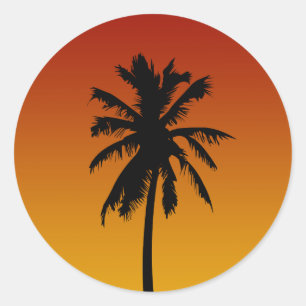 Adesivo Palm Tree Silhouette Beach Party Stickers
