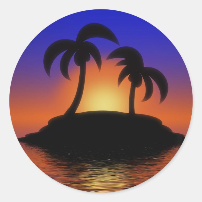 Adesivo Palm Tree Sunset (Frente)