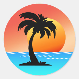 Adesivo Palm Tree Sunset