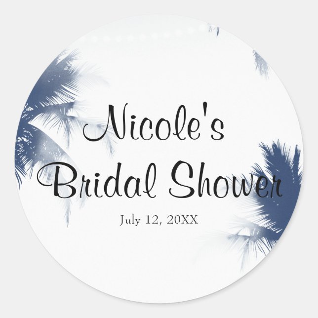 Adesivo Palm Trees Brancas Glamor Quic Moderno Tropical (Frente)