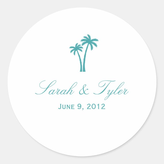 Adesivo Palm Treme Favor Sticker - Branco/Aqua (Frente)
