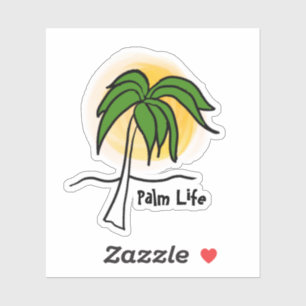Adesivo Palm Verde Amarelo Palm Beach Sticker