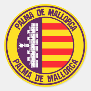 Adesivo Palma de Maiorca Round Emblem