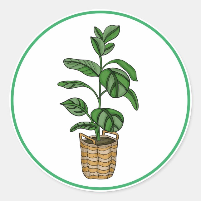 Adesivo Palma de Viajante Arte Doméstica Desenhada (Frente)