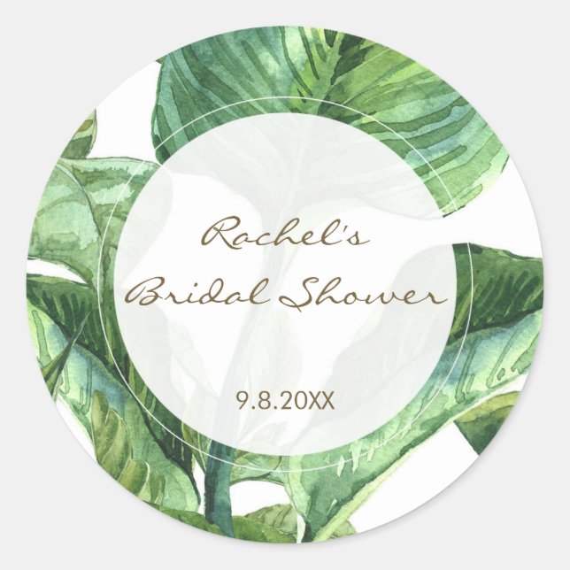 Adesivo palma folhas chás de panela benvinas botânicas (Frente)