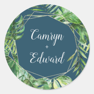 Adesivo Palma tropical selvagem Fecho de Envelope Geomét