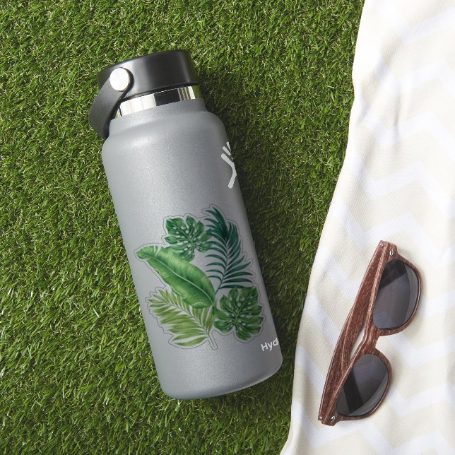Adesivo Palma Tropical Verde Folha Monstera (HydroFlask Insitu)