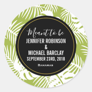 Adesivo Palma Verde Deixa Padrão Florestal Tropical