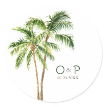 Palmeira da selva, aquarela tropical, clássico, re