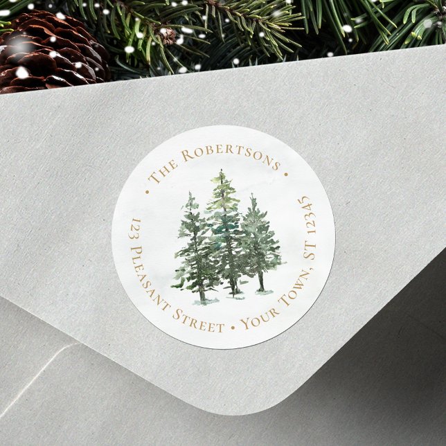 Adesivo Palmeira de natal do Pine de inverno (Criador carregado)