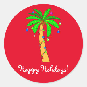 Adesivo Palmeira decorada para o Natal