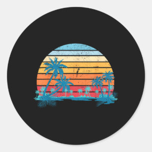 Adesivo Palmeiras da Praia do Pôr do Sol Vibes de Verão Re