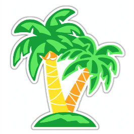 Adesivo Palmeiras Tropicais Palmeiras Cortadas