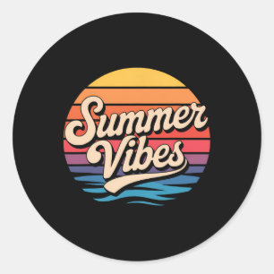Adesivo Palmeiras Vibrações de Verão Retro Surf Crepúsculo