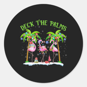 Adesivo Palms Flamingo, Luzes De Natal Tropicais