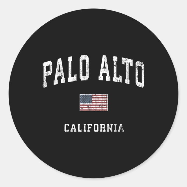 Adesivo Palo Alto California Ca American Flag Sports (Frente)