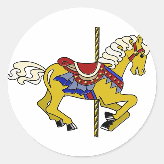 Adesivo Palomino Carousel Horse (Frente)