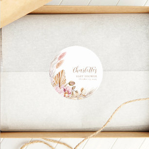 Adesivo Pampas Boêmian Rosa Dusty CHÁ DE FRALDAS