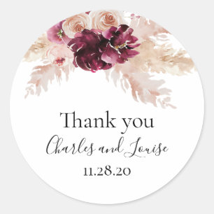 Adesivo Pampas, cor de água elegante, floral