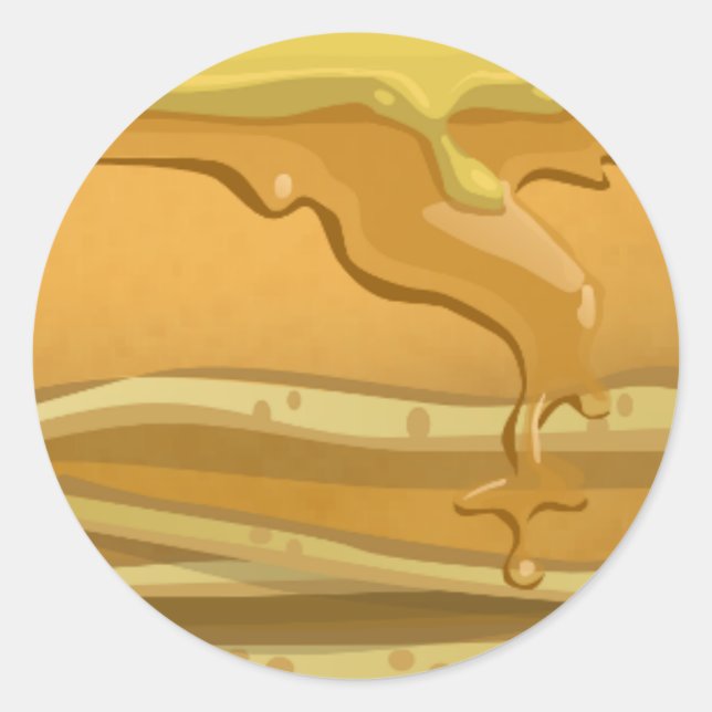 Adesivo Pancake e xarope de bordo, amarelo-acastanhado (Frente)