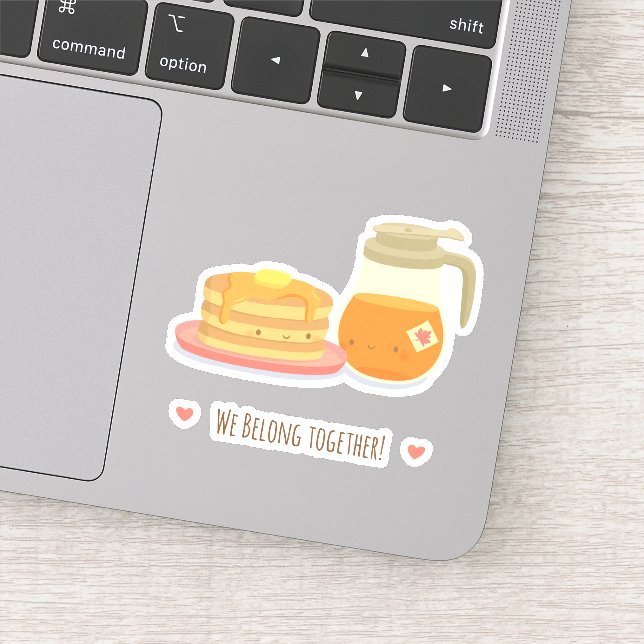 Adesivo Pancakes e Xarope de maple se unem (Detalhe)