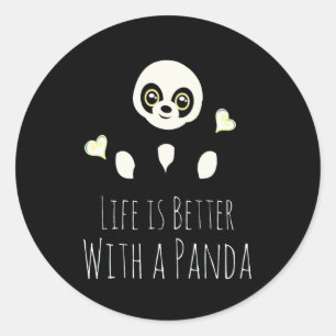 Adesivo Panda A Vida É Melhor Com Um Panda